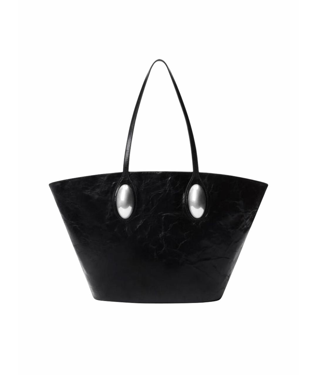 ALEXANDER WANG Черная кожаная сумка тоут, фото 1
