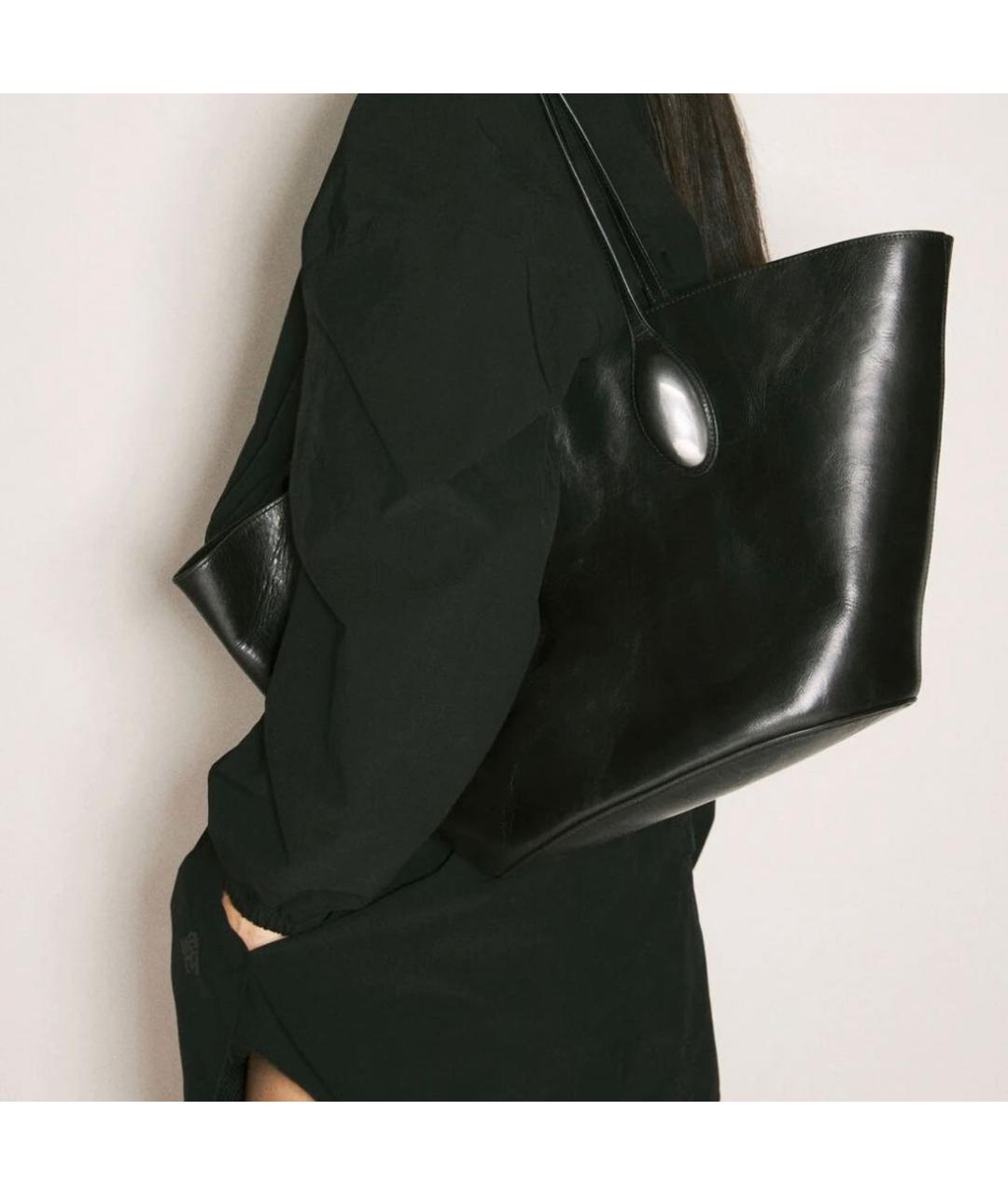 ALEXANDER WANG Черная кожаная сумка тоут, фото 2