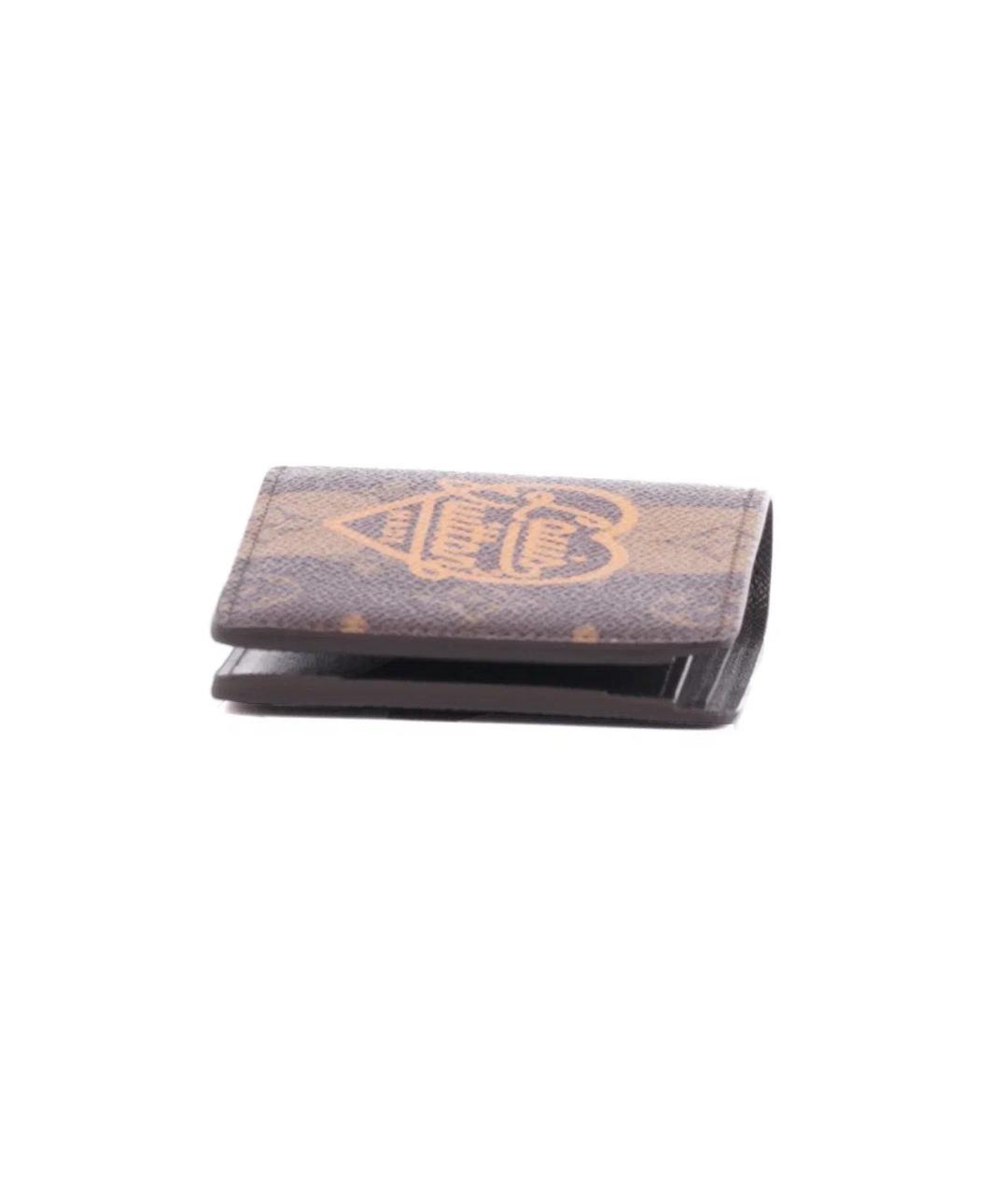 LOUIS VUITTON Коричневый кожаный кошелек, фото 6