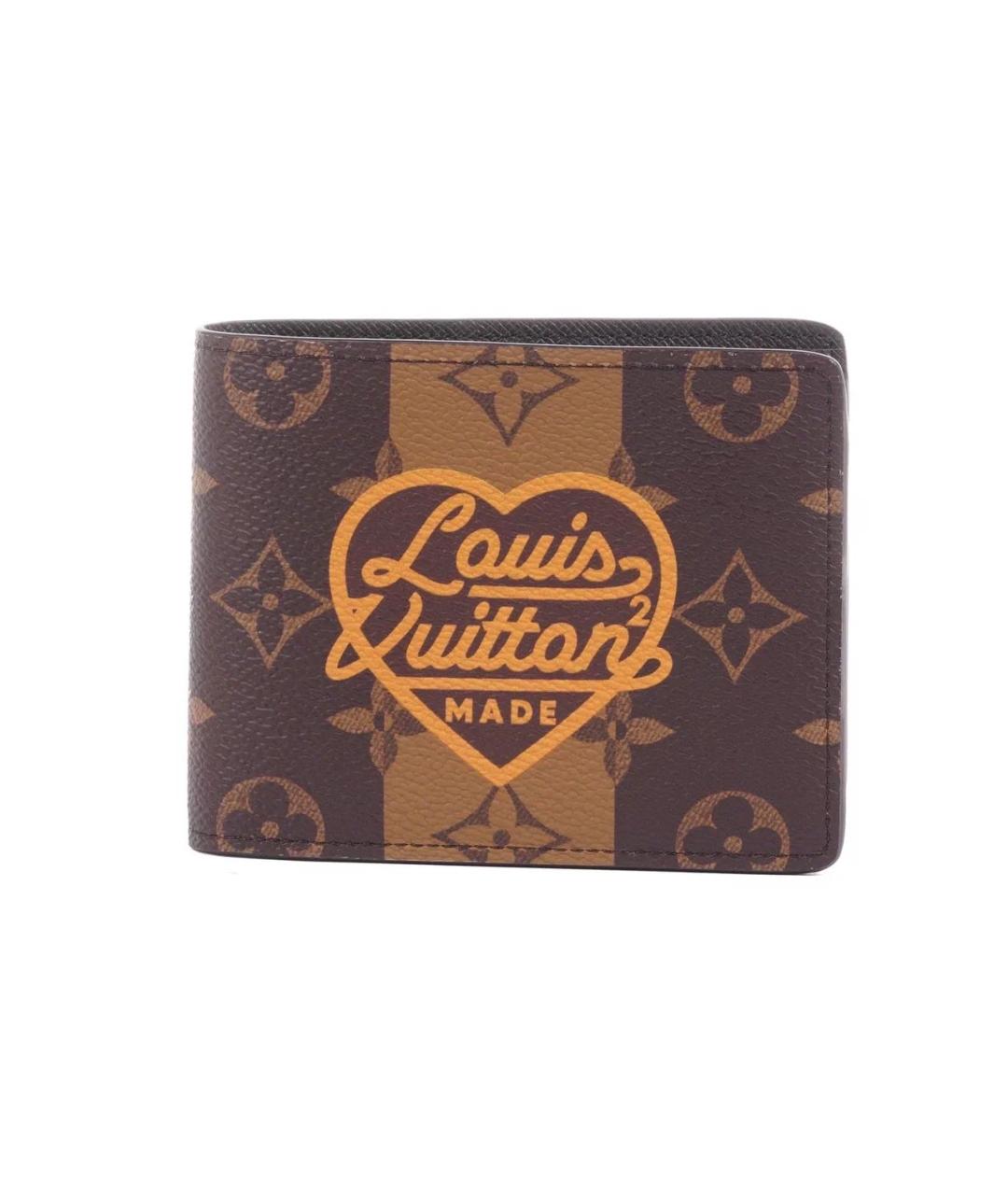 LOUIS VUITTON Коричневый кожаный кошелек, фото 9