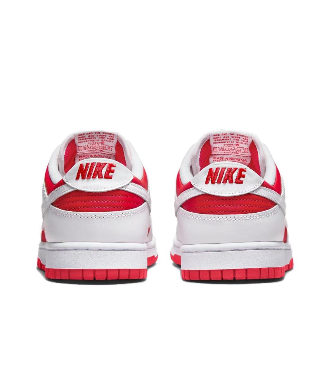 NIKE Красные кожаные низкие кроссовки / кеды, фото 6