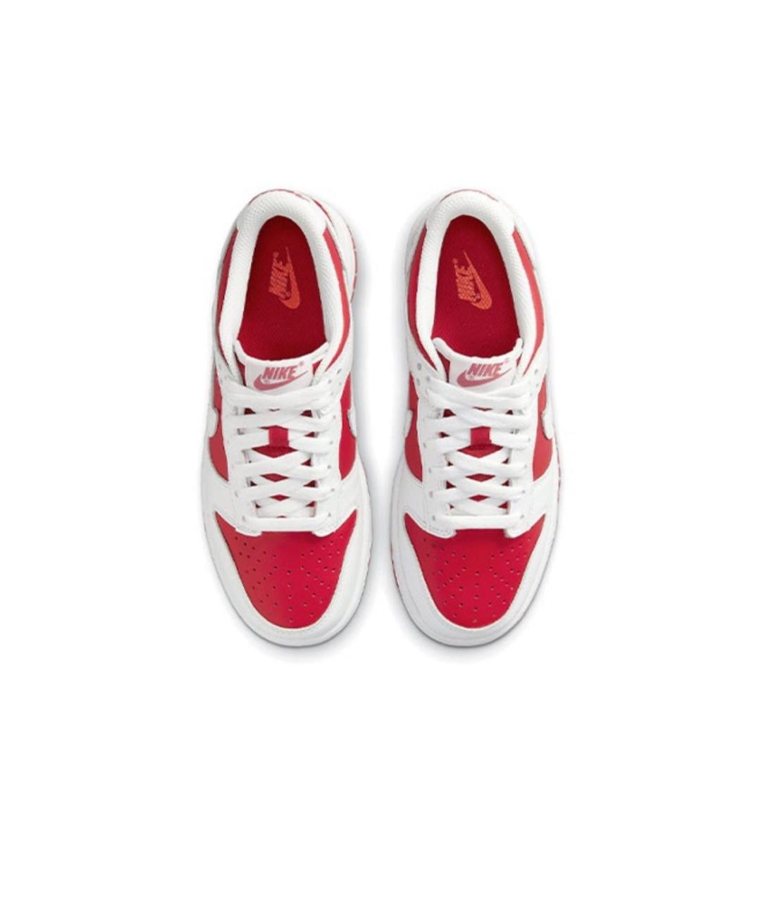 NIKE Красные кожаные низкие кроссовки / кеды, фото 5