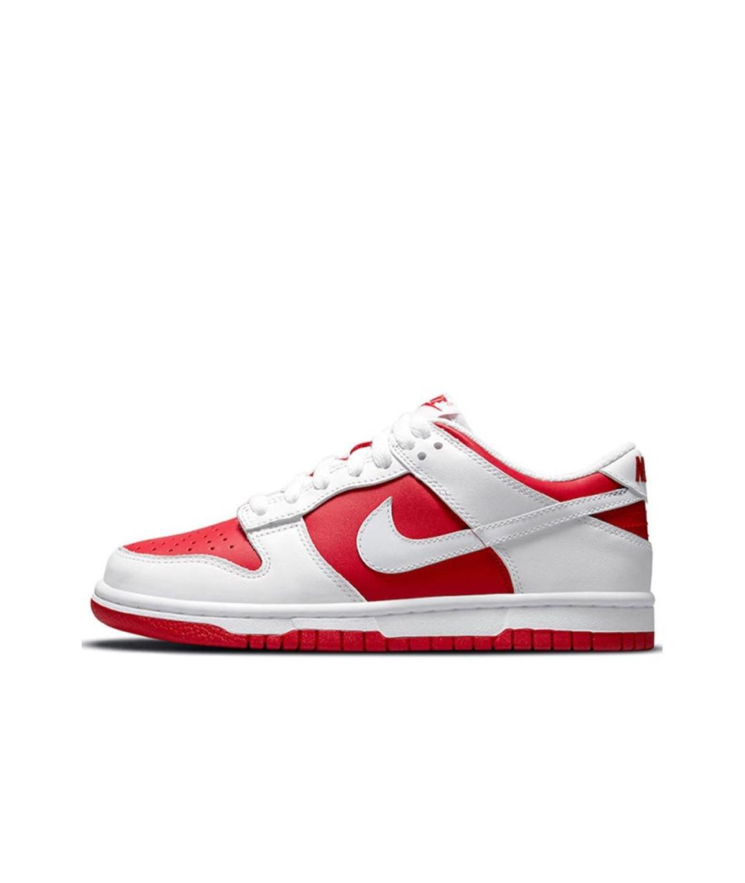 NIKE Красные кожаные низкие кроссовки / кеды, фото 8
