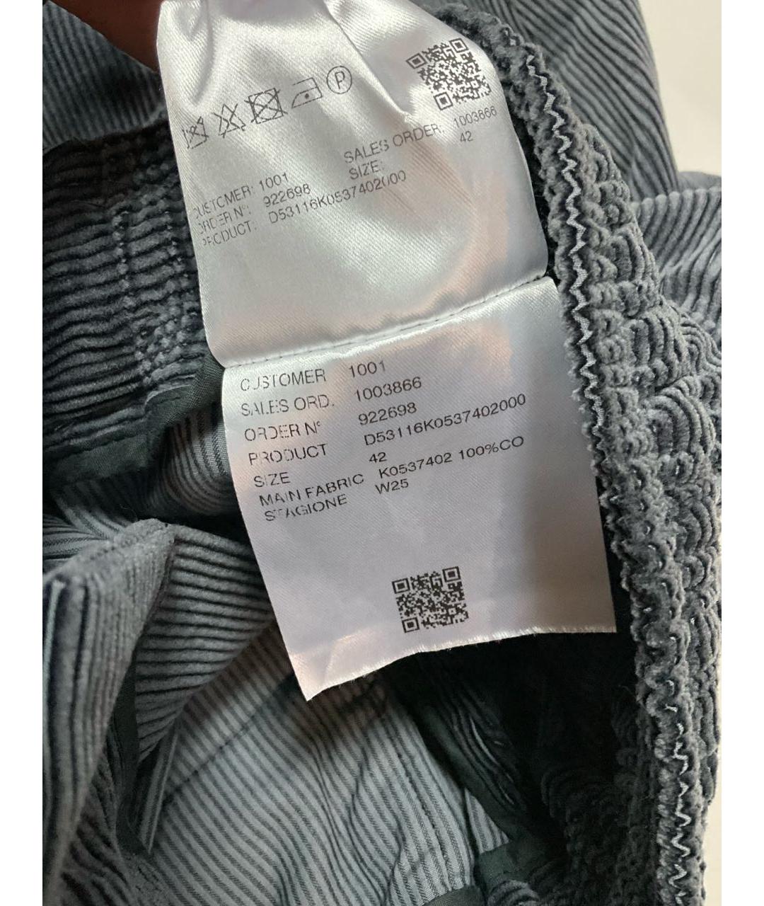 KITON Синие хлопковые повседневные брюки, фото 5