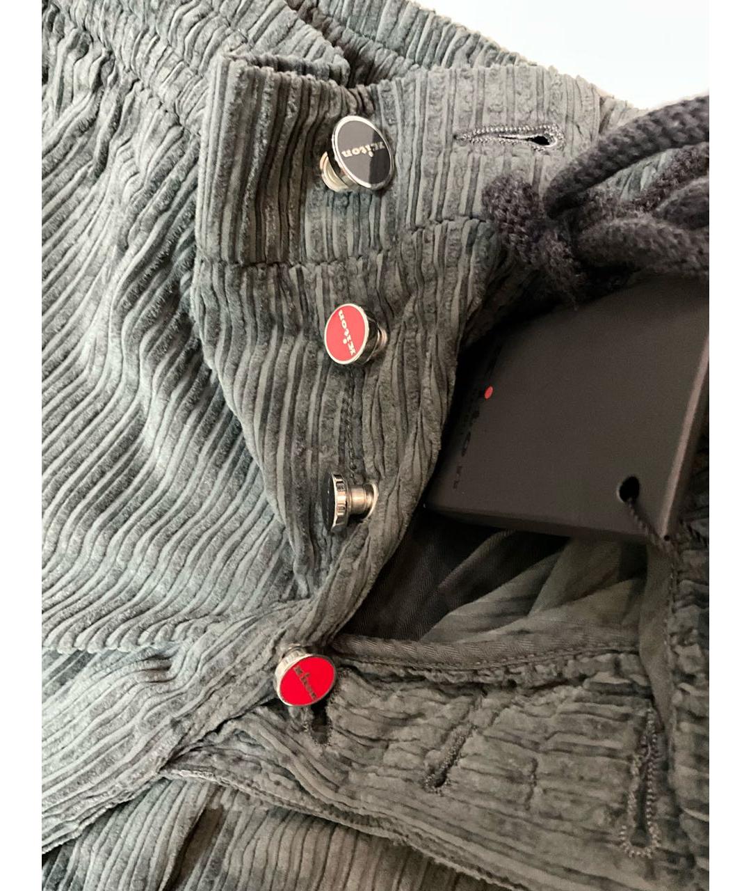 KITON Серые хлопковые повседневные брюки, фото 4
