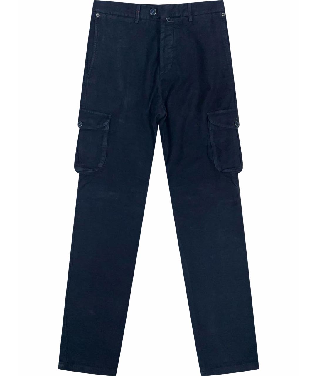 KITON Синие хлопковые повседневные брюки, фото 1
