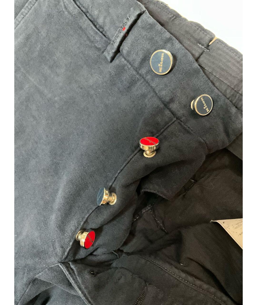 KITON Синие хлопковые повседневные брюки, фото 3
