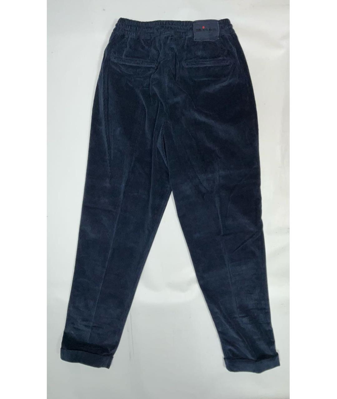 KITON Синие хлопковые повседневные брюки, фото 7