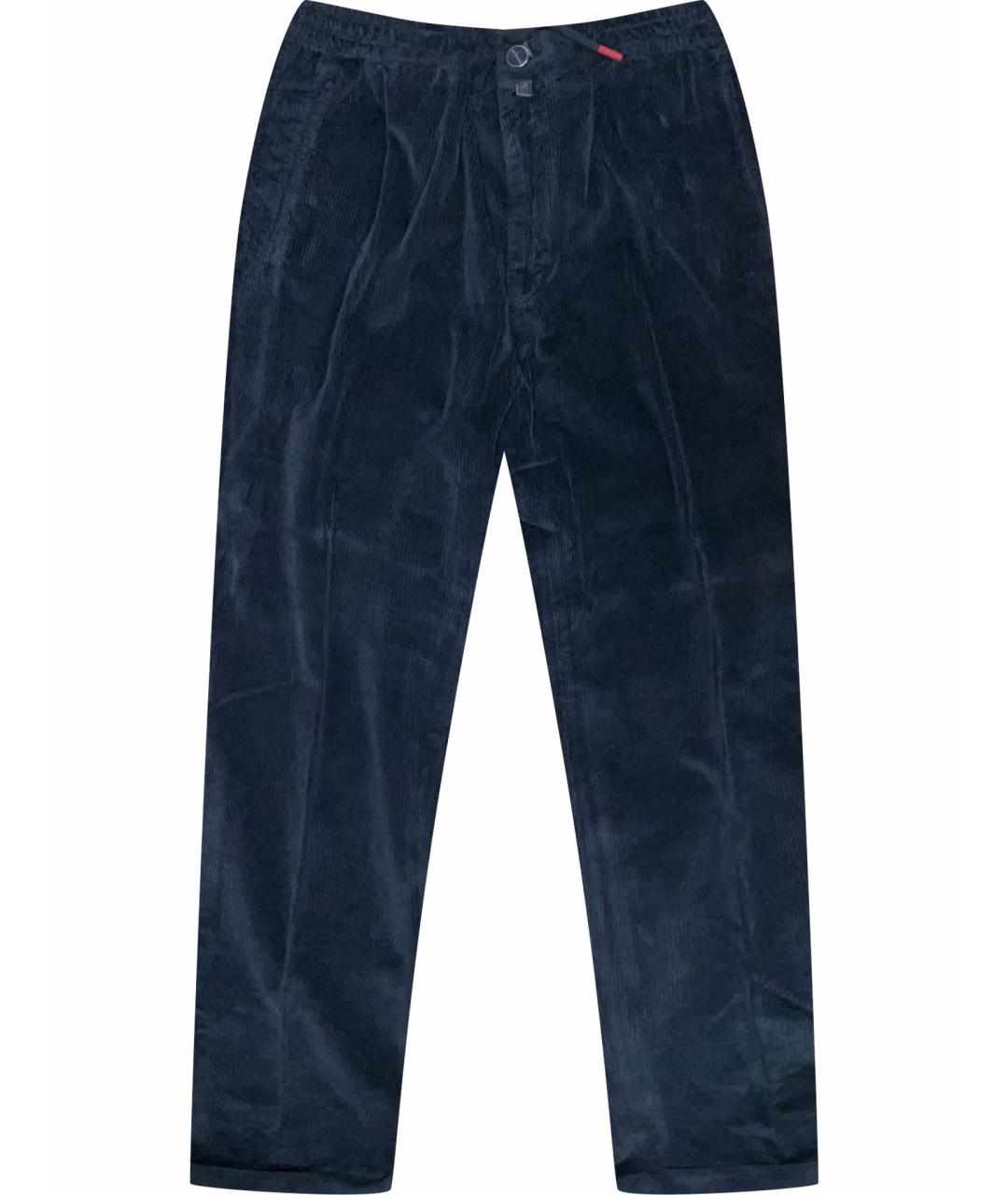 KITON Синие хлопковые повседневные брюки, фото 1