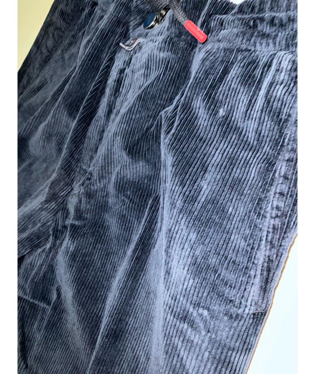 KITON Синие хлопковые повседневные брюки, фото 3