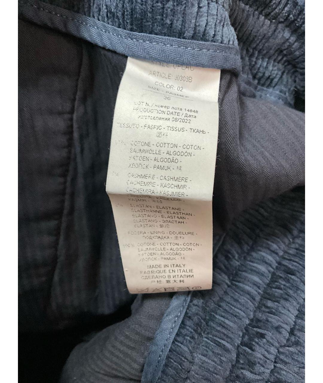 KITON Синие хлопковые повседневные брюки, фото 6