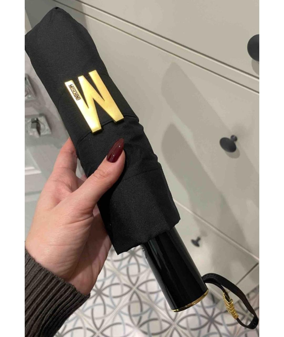 MOSCHINO Черный зонт, фото 6