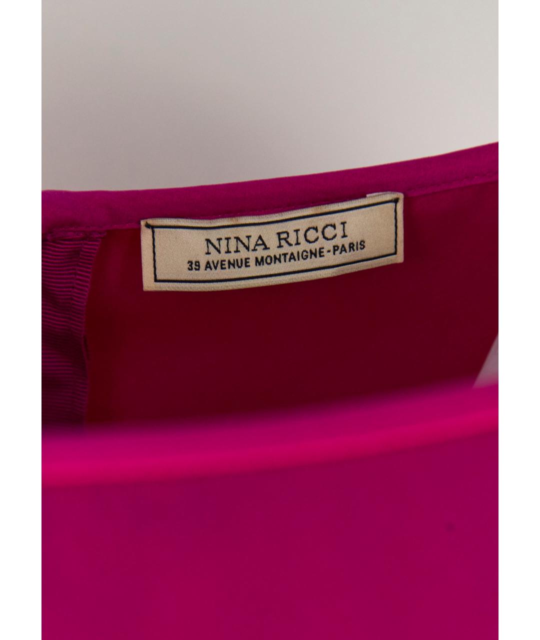 NINA RICCI Фуксия полиэстеровое повседневное платье, фото 4