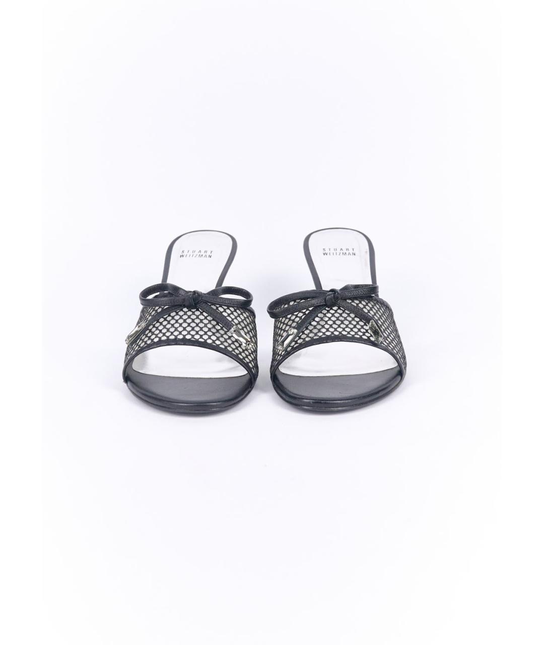 STUART WEITZMAN Черные текстильные мюли, фото 3