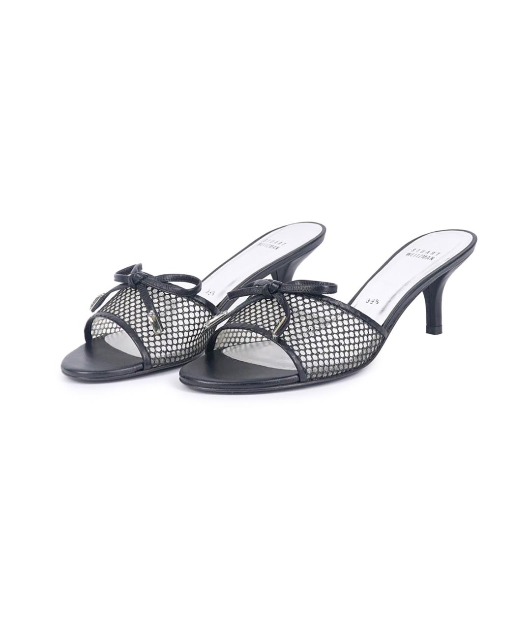 STUART WEITZMAN Черные текстильные мюли, фото 2