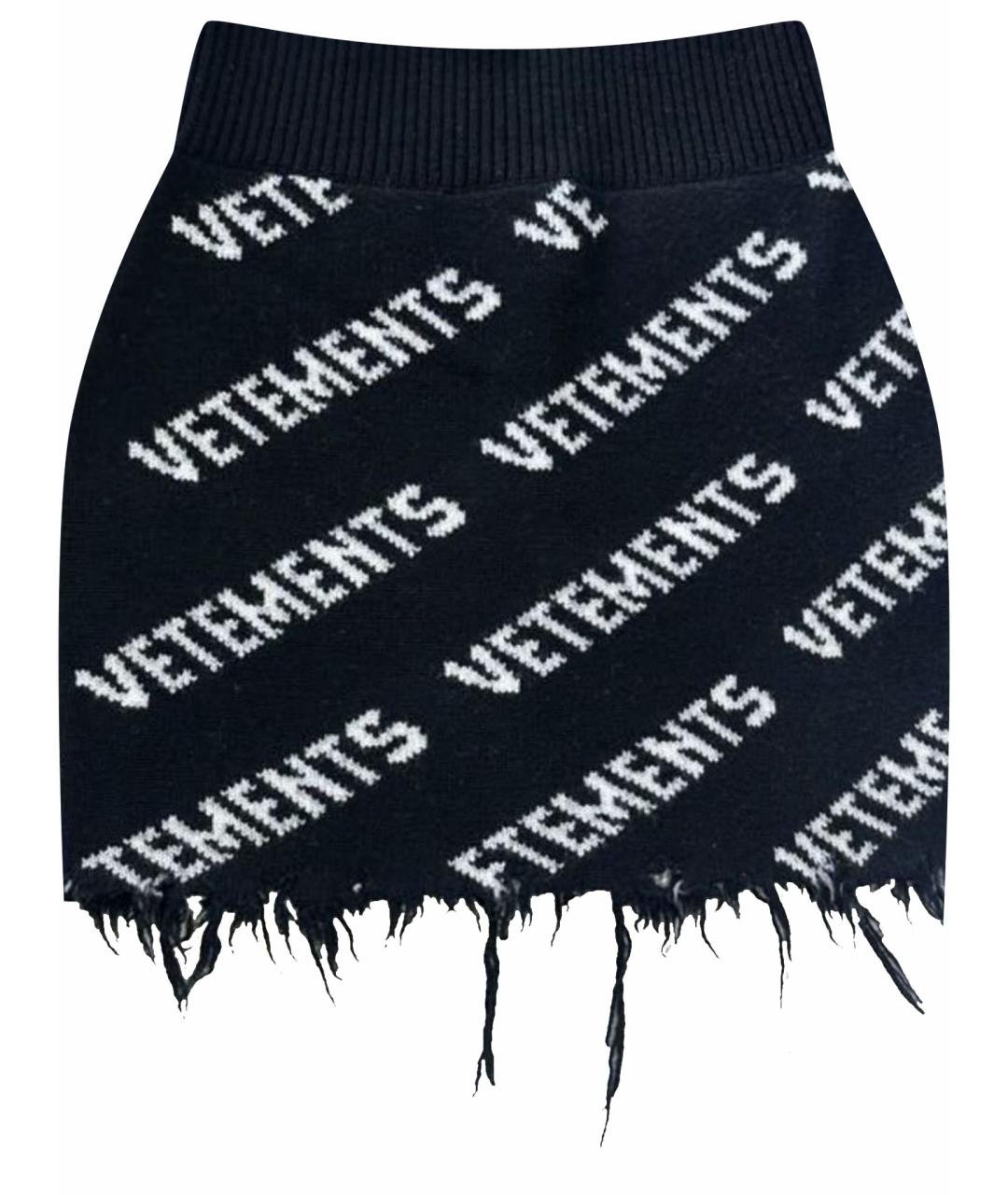 VETEMENTS Черная юбка мини, фото 1