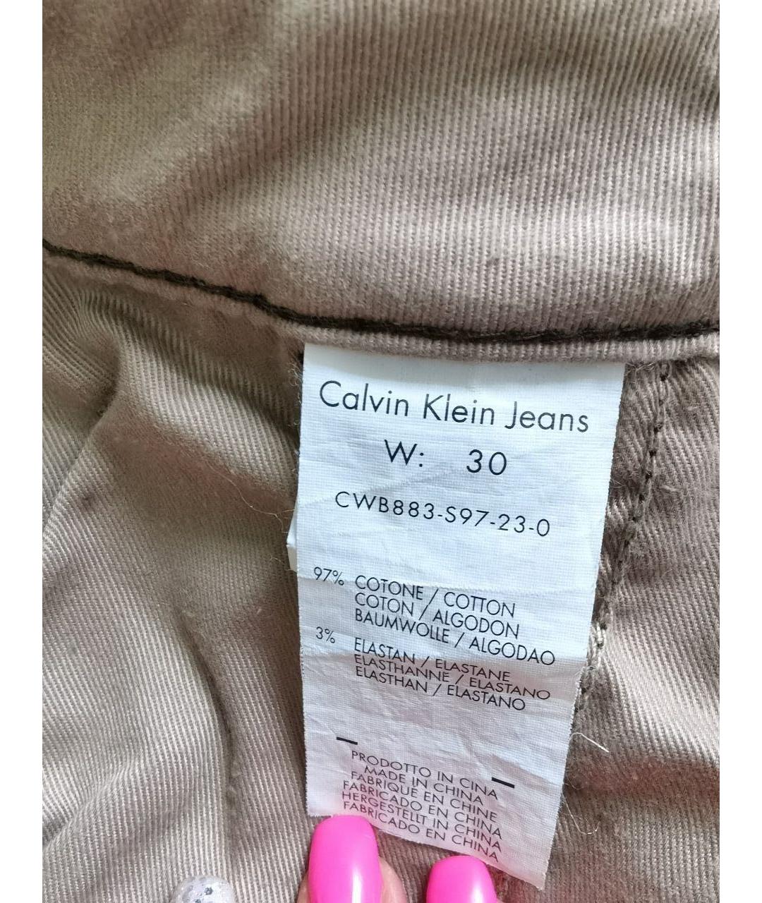 CALVIN KLEIN Коричневые хлопковые шорты, фото 3