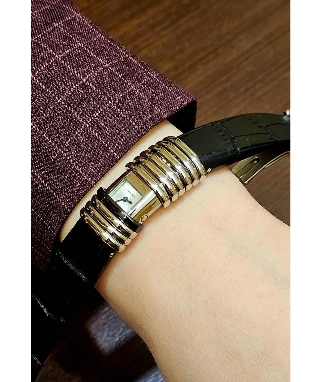 CARTIER Серебряные часы из экзотической кожи, фото 3