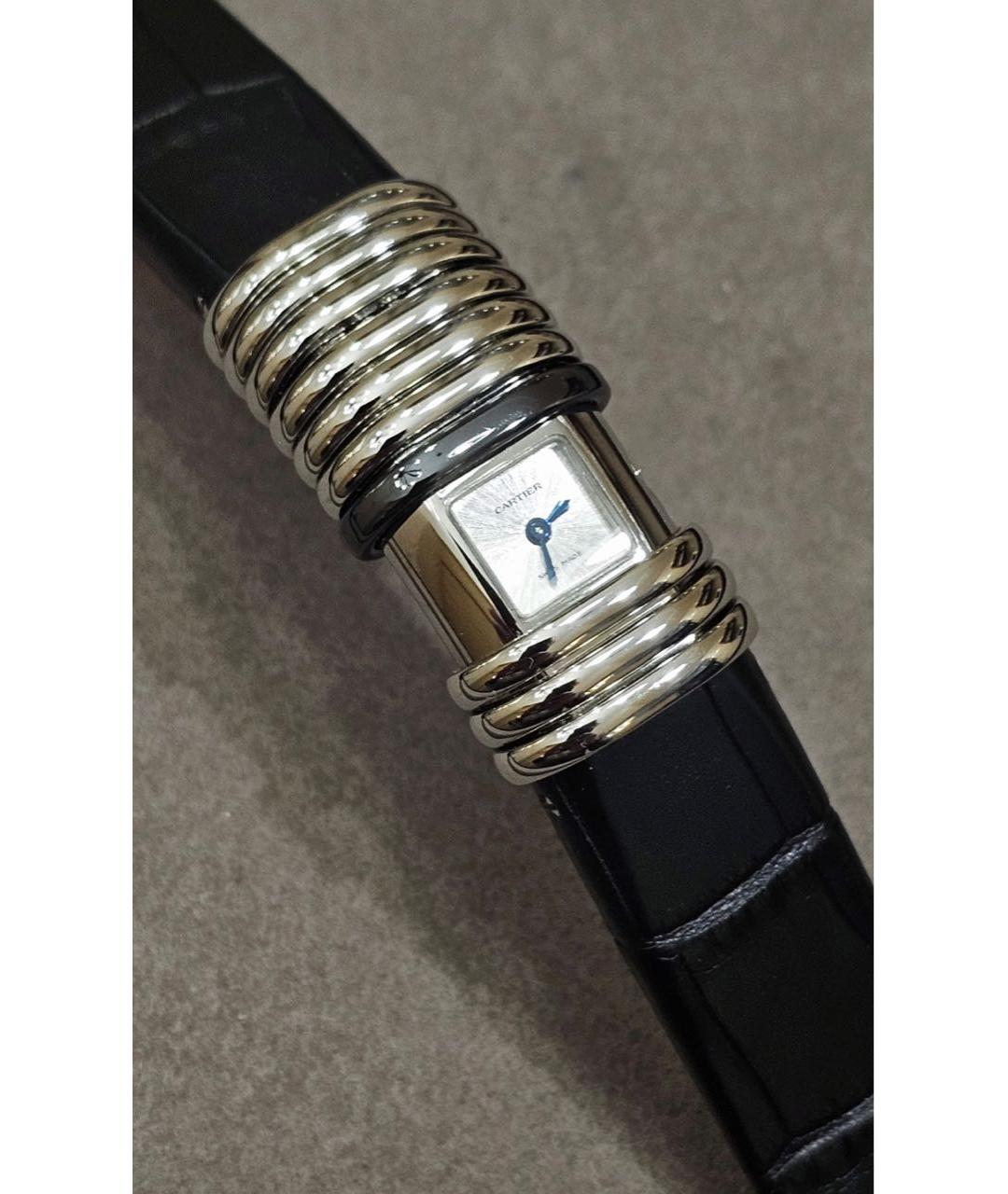 CARTIER Серебряные часы из экзотической кожи, фото 4