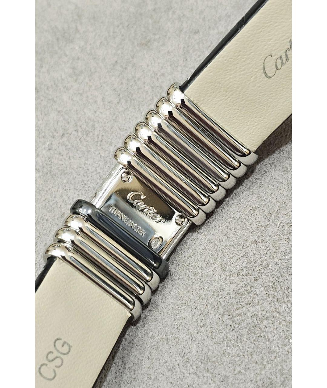 CARTIER Серебряные часы из экзотической кожи, фото 2