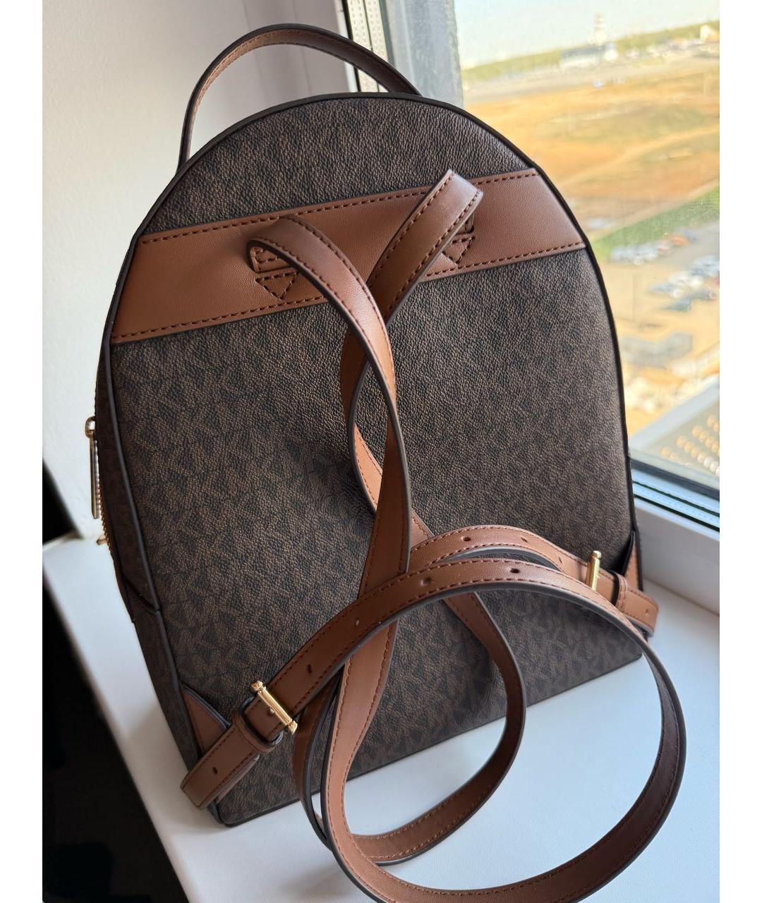 MICHAEL KORS Коричневый рюкзак из искусственной кожи, фото 3