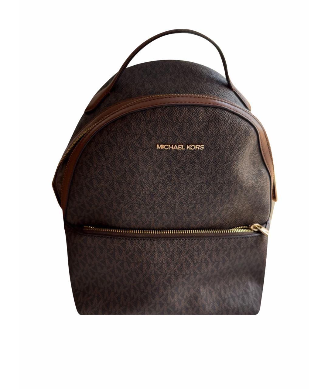 MICHAEL KORS Коричневый рюкзак из искусственной кожи, фото 1