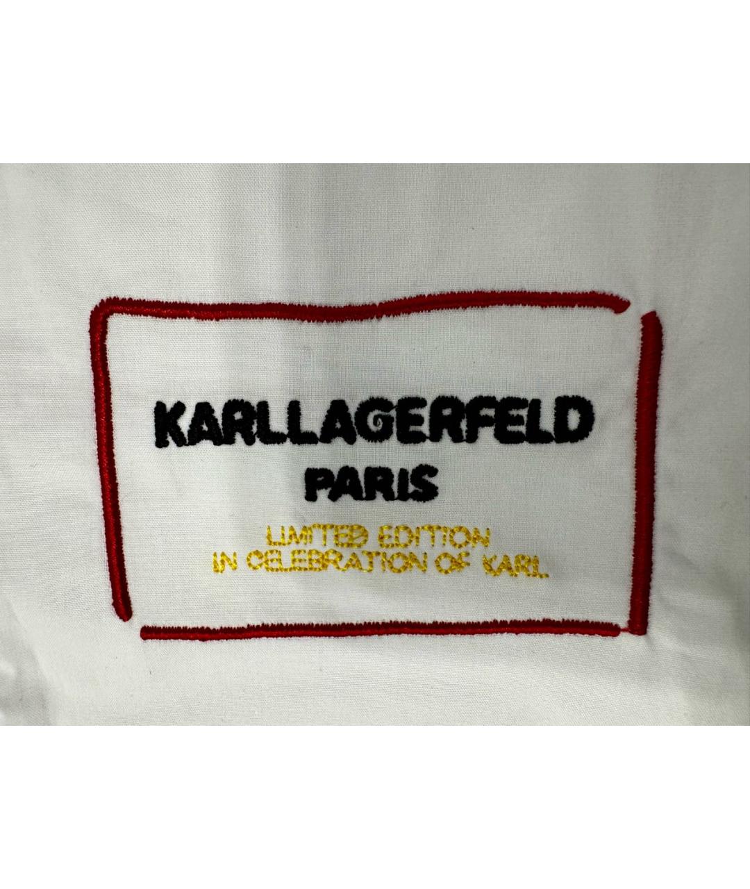 KARL LAGERFELD Белая хлопковая рубашка, фото 9