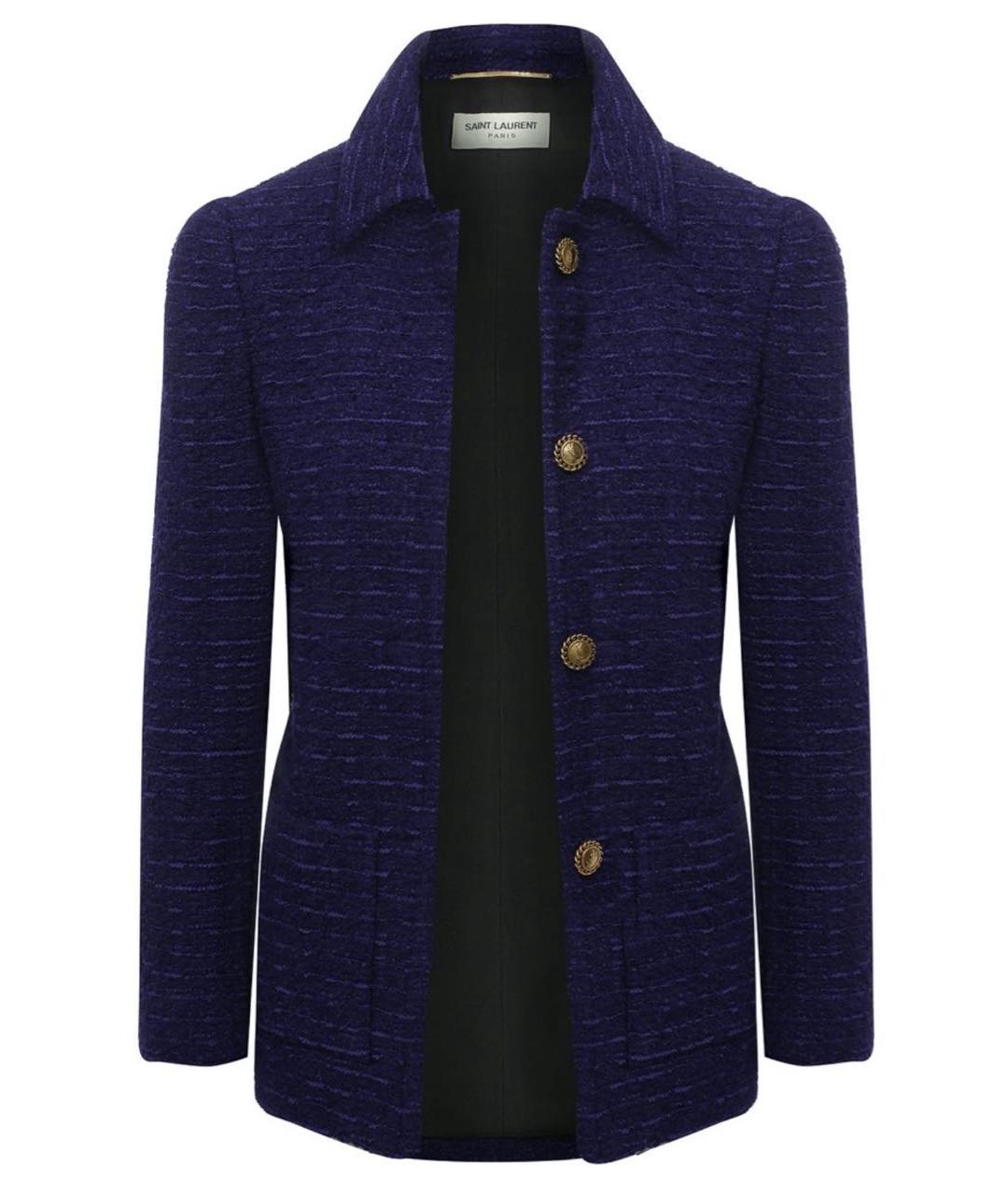SAINT LAURENT Синий жакет/пиджак, фото 1