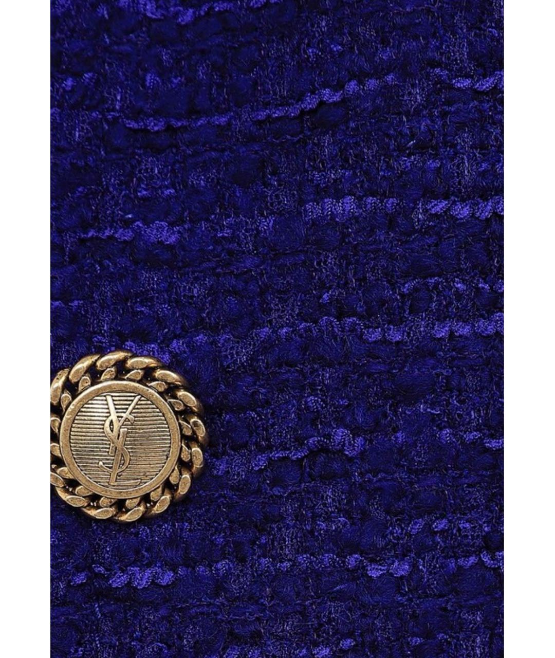 SAINT LAURENT Синий жакет/пиджак, фото 3