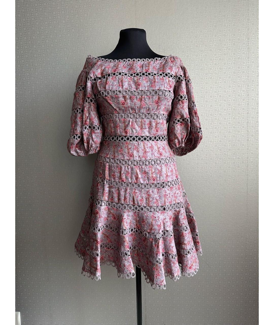 ZIMMERMANN Фиолетовое хлопковое повседневное платье, фото 8