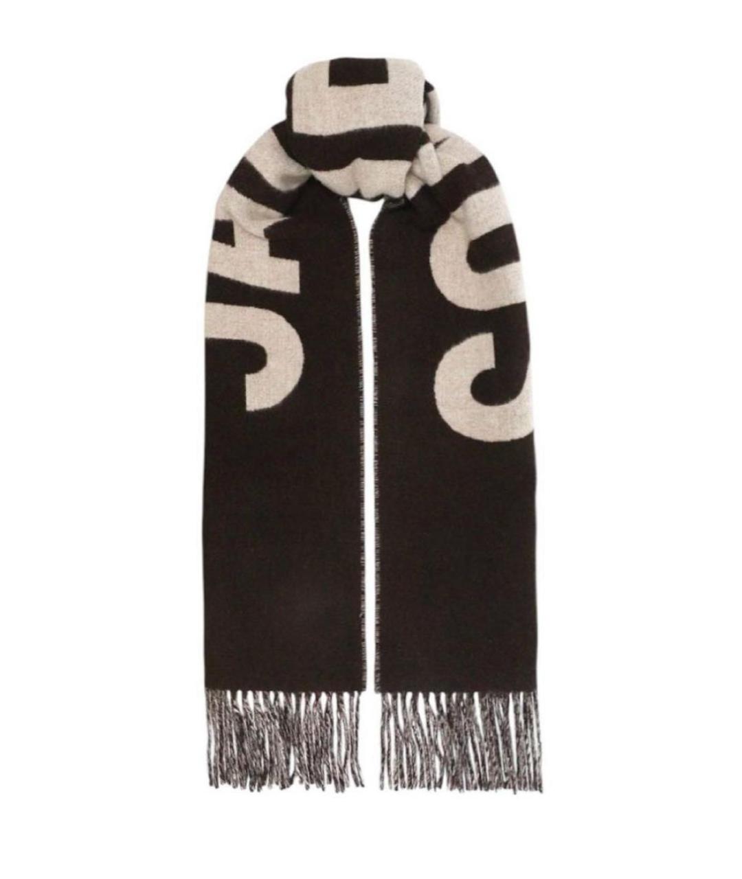 JACQUEMUS Коричневый шерстяной шарф, фото 1