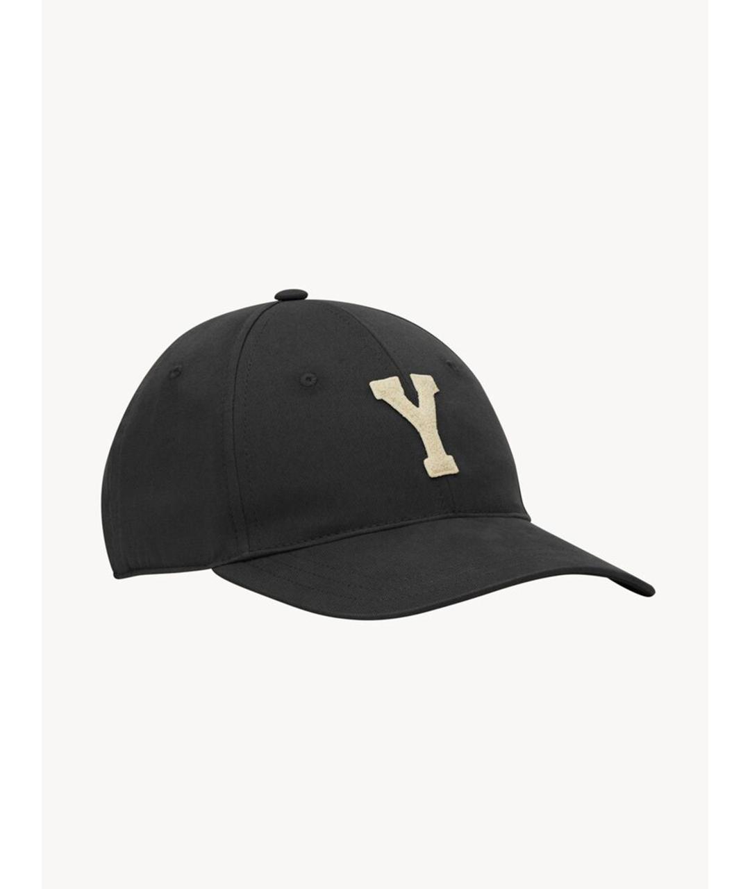SAINT LAURENT Черная хлопковая кепка, фото 3