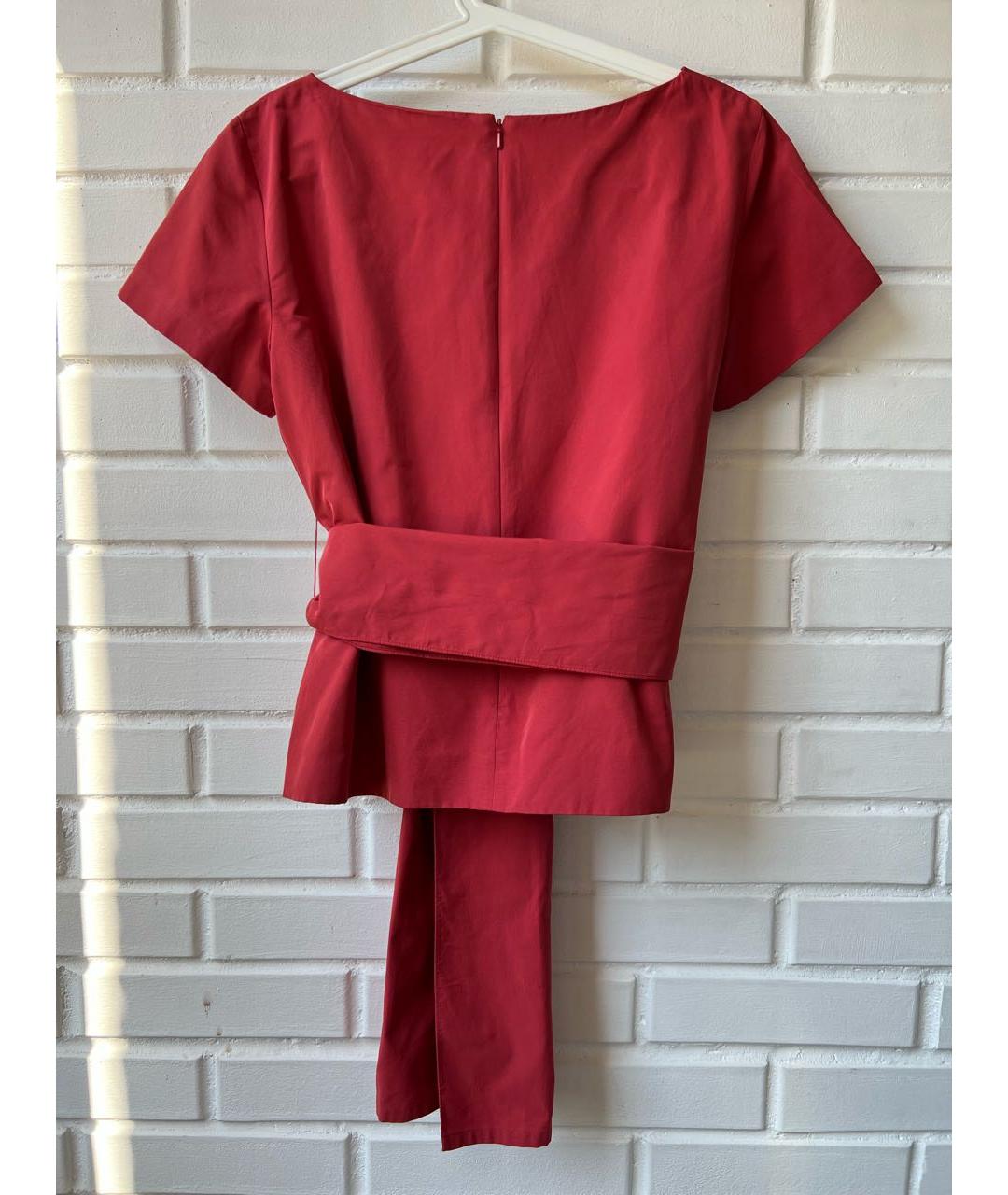 WEEKEND MAX MARA Красная хлопковая блузы, фото 2
