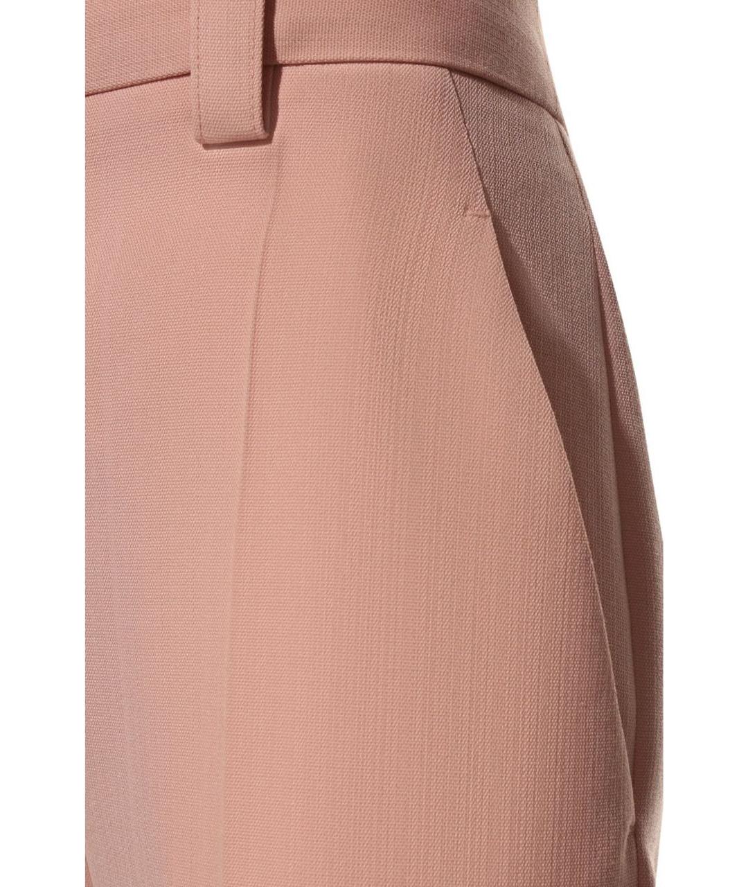 ACNE STUDIOS Розовые полиэстеровые прямые брюки, фото 5