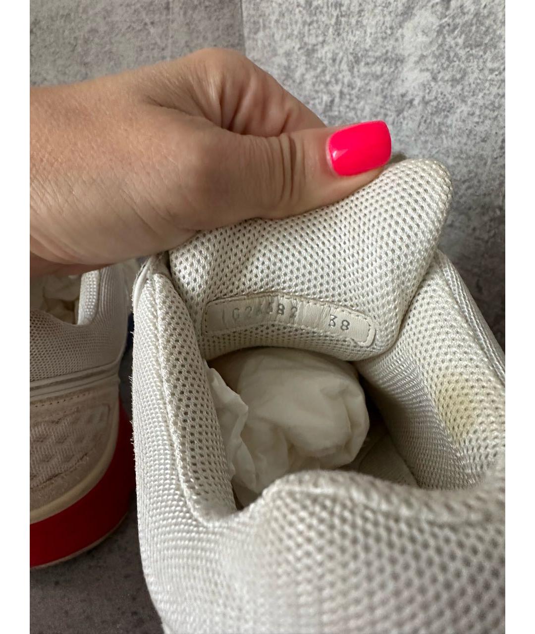 CHANEL Белые замшевые кроссовки, фото 5