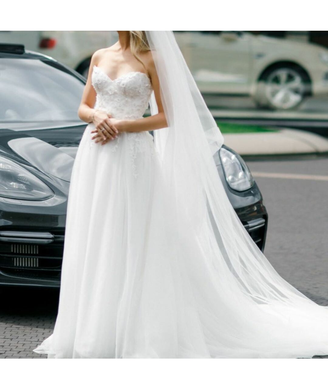MONIQUE LHUILLIER Белое свадебное платье, фото 7