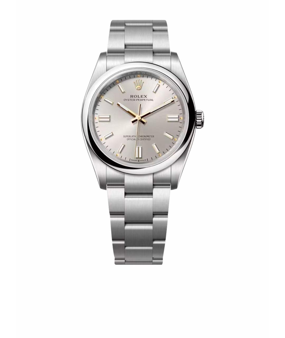 ROLEX Серебряные металлические часы, фото 1