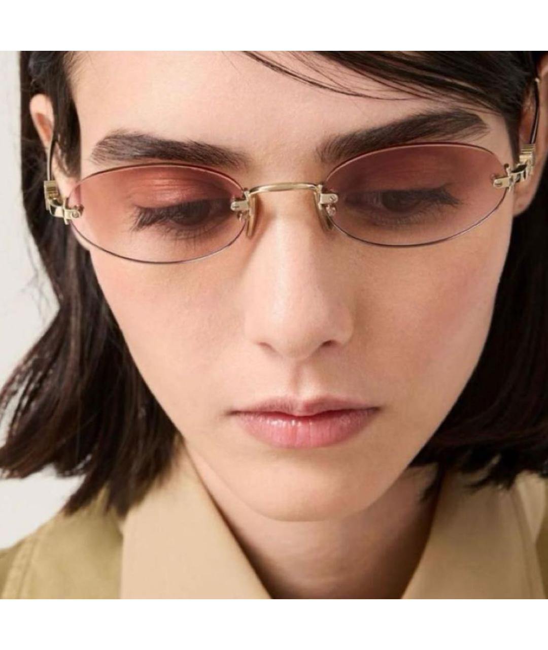 MIU MIU Мульти металлические солнцезащитные очки, фото 4