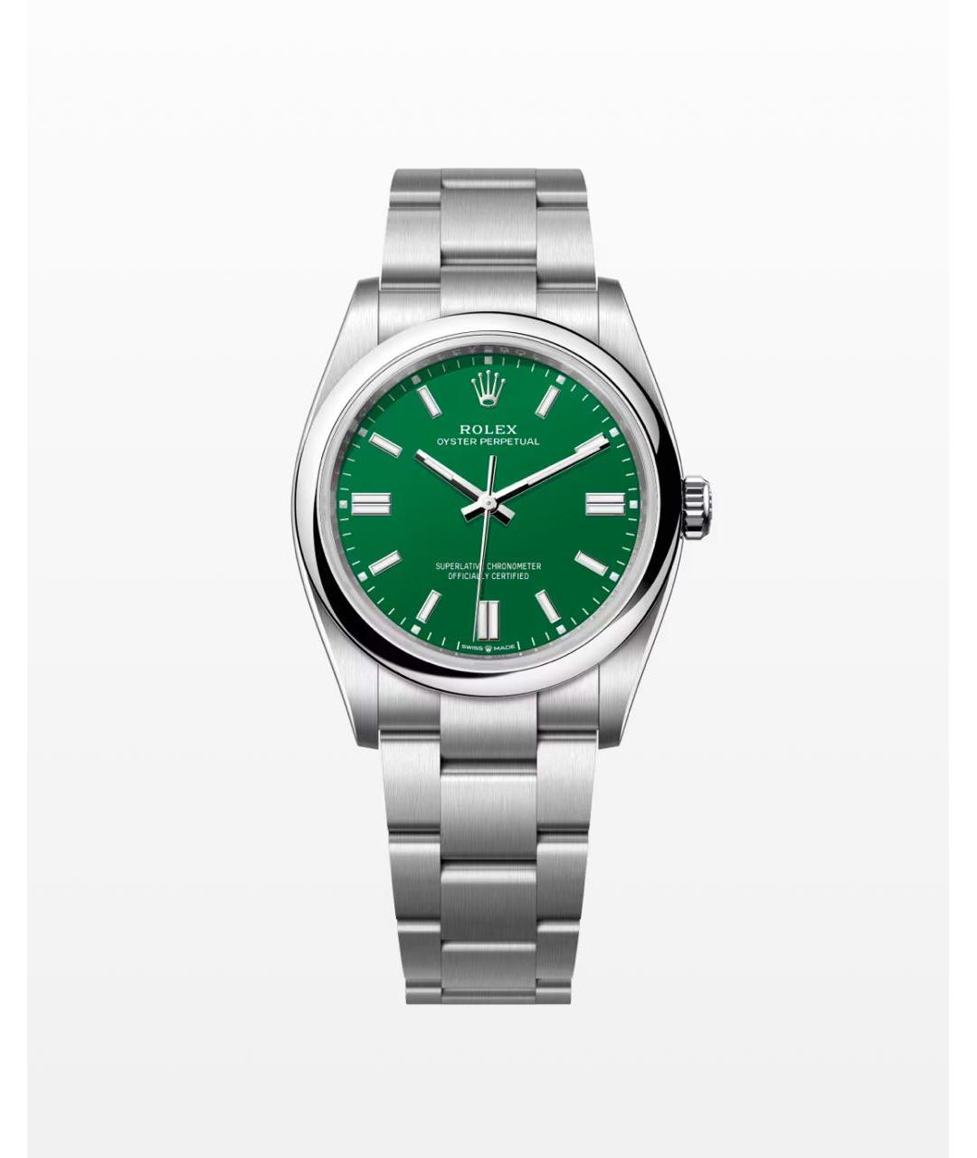 ROLEX Зеленые металлические часы, фото 3
