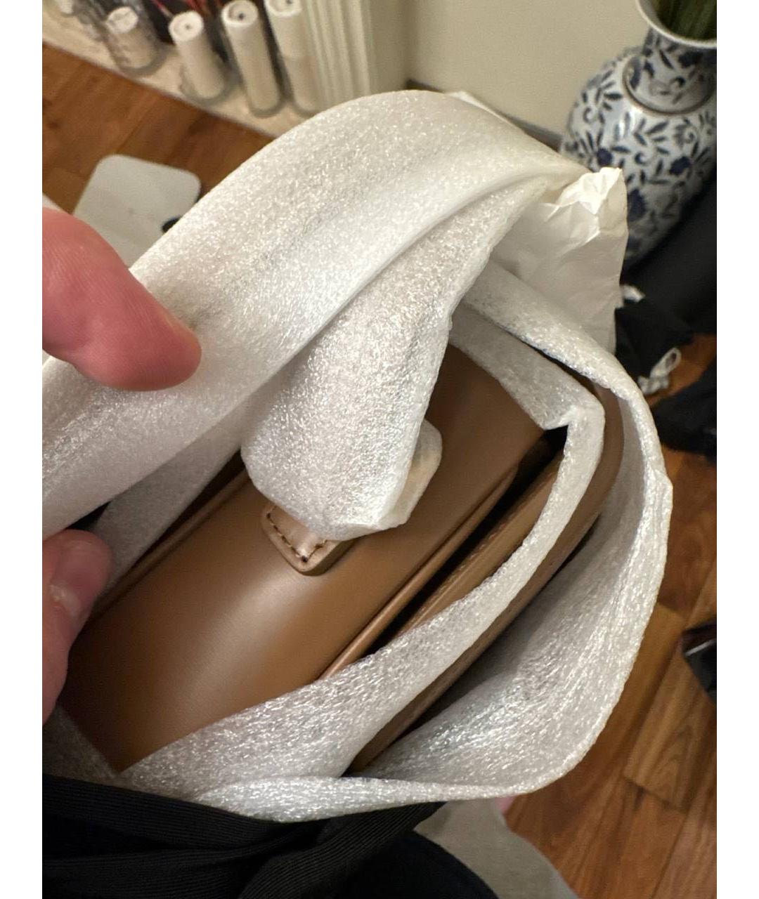 CELINE Коричневая кожаная сумка через плечо, фото 4