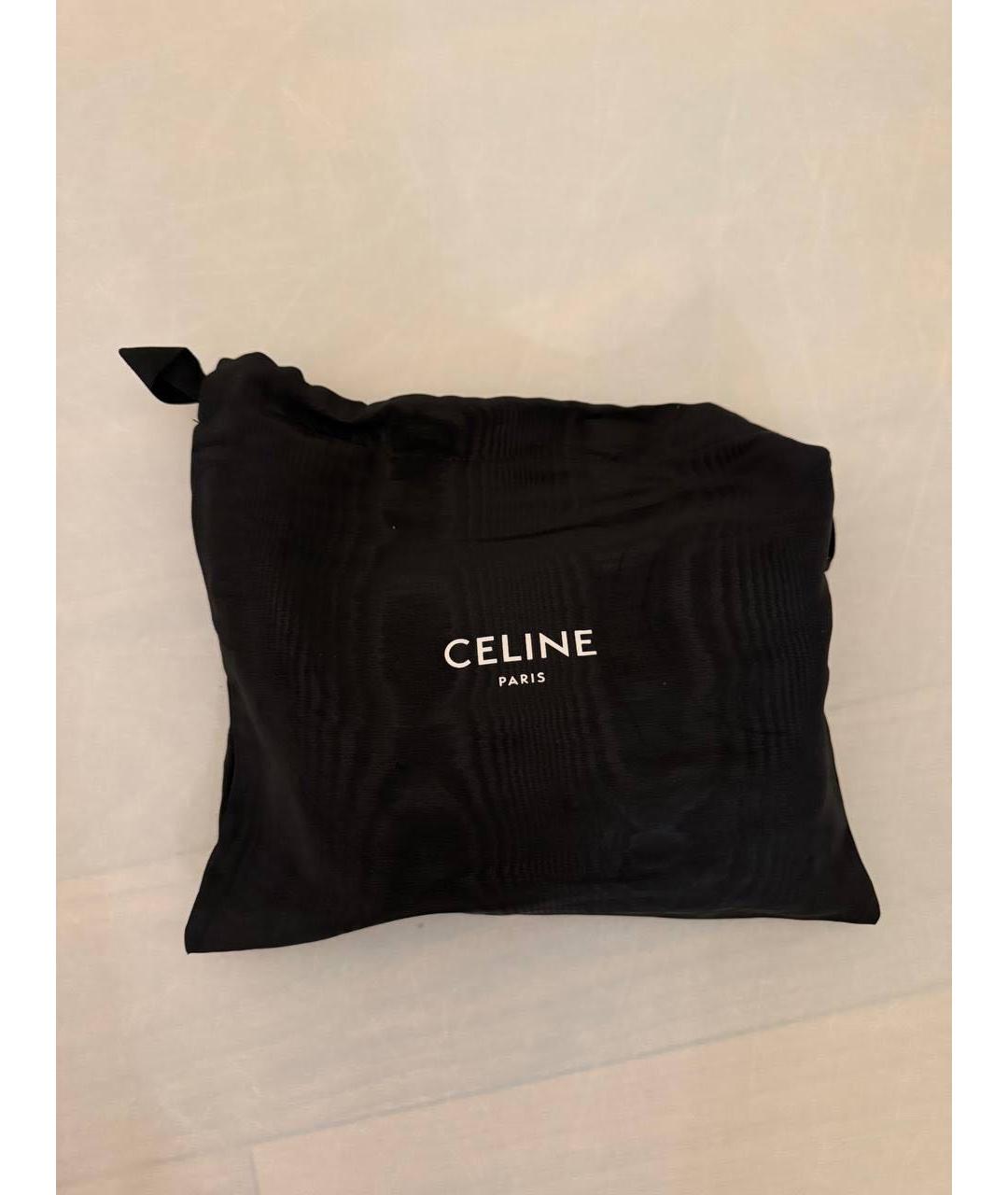 CELINE Черная кожаная сумка через плечо, фото 6