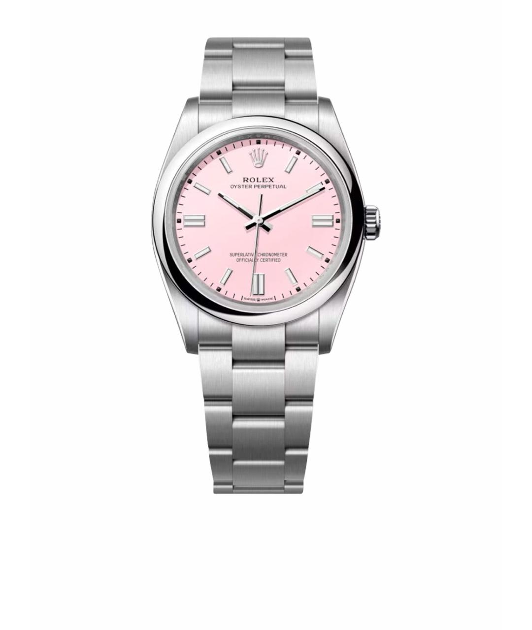 ROLEX Розовые металлические часы, фото 1