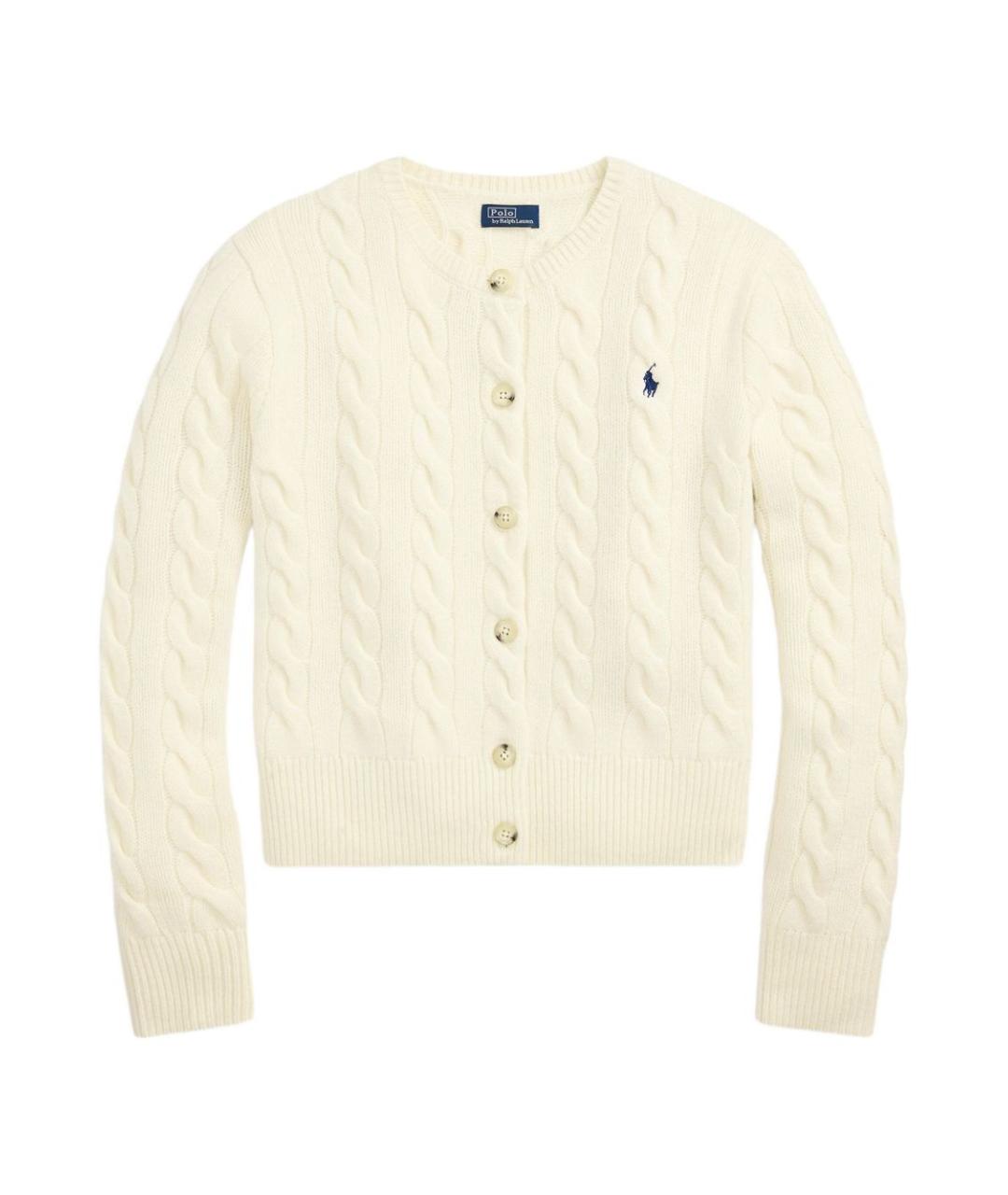 POLO RALPH LAUREN Бежевый шерстяной кардиган, фото 1