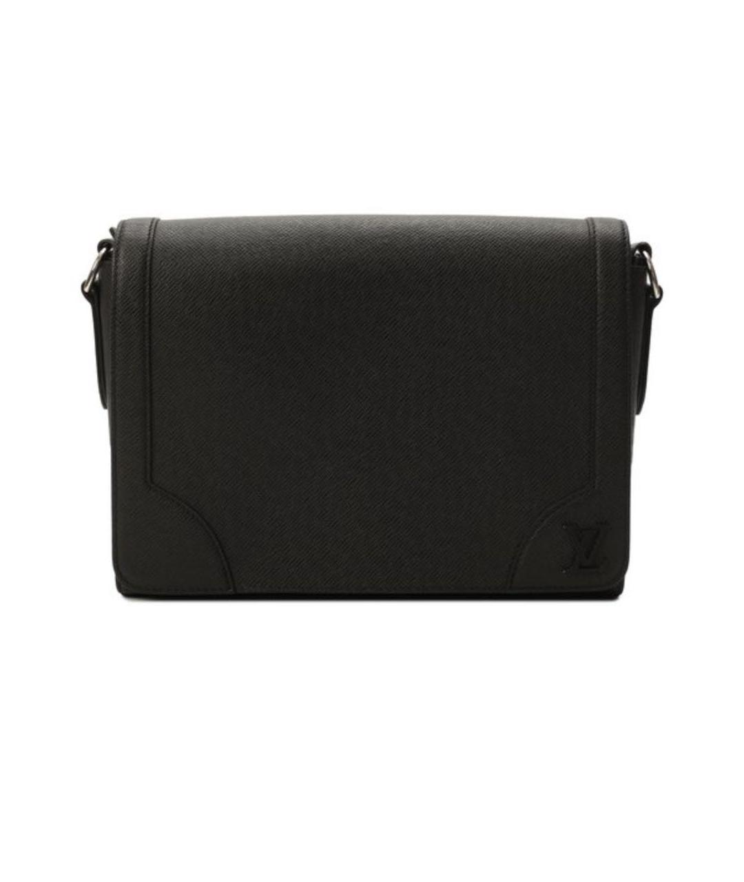LOUIS VUITTON Черная кожаная сумка на плечо, фото 1