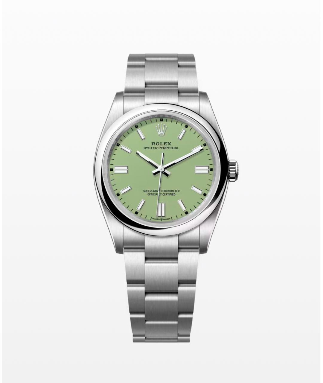 ROLEX Зеленые металлические часы, фото 3