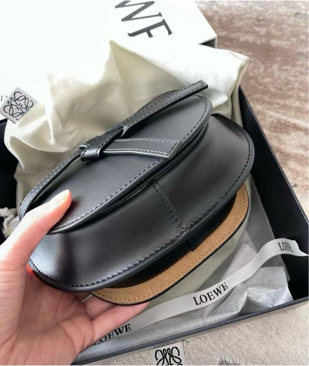 LOEWE Черная кожаная сумка через плечо, фото 3