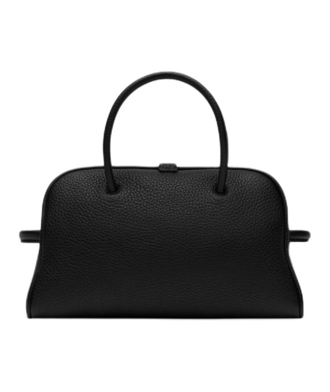 JACQUEMUS Черная кожаная сумка с короткими ручками, фото 4