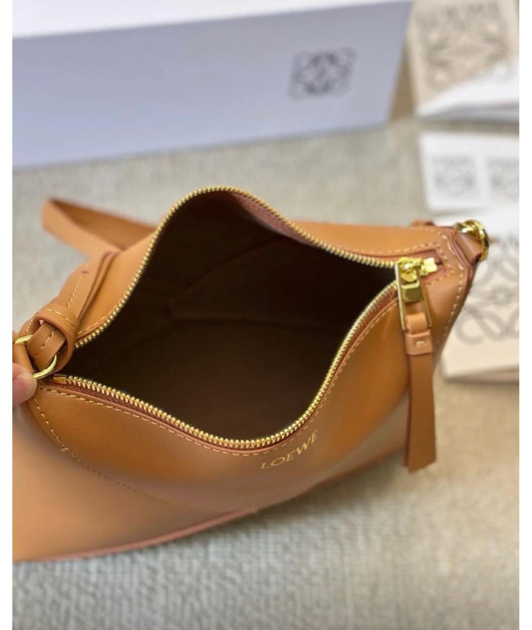 LOEWE Оранжевая кожаная сумка через плечо, фото 3