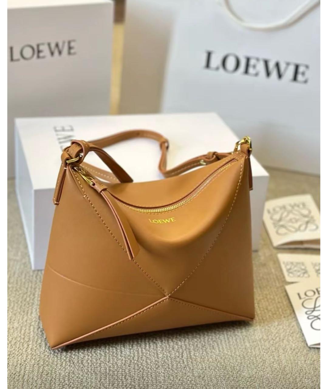 LOEWE Оранжевая кожаная сумка через плечо, фото 2