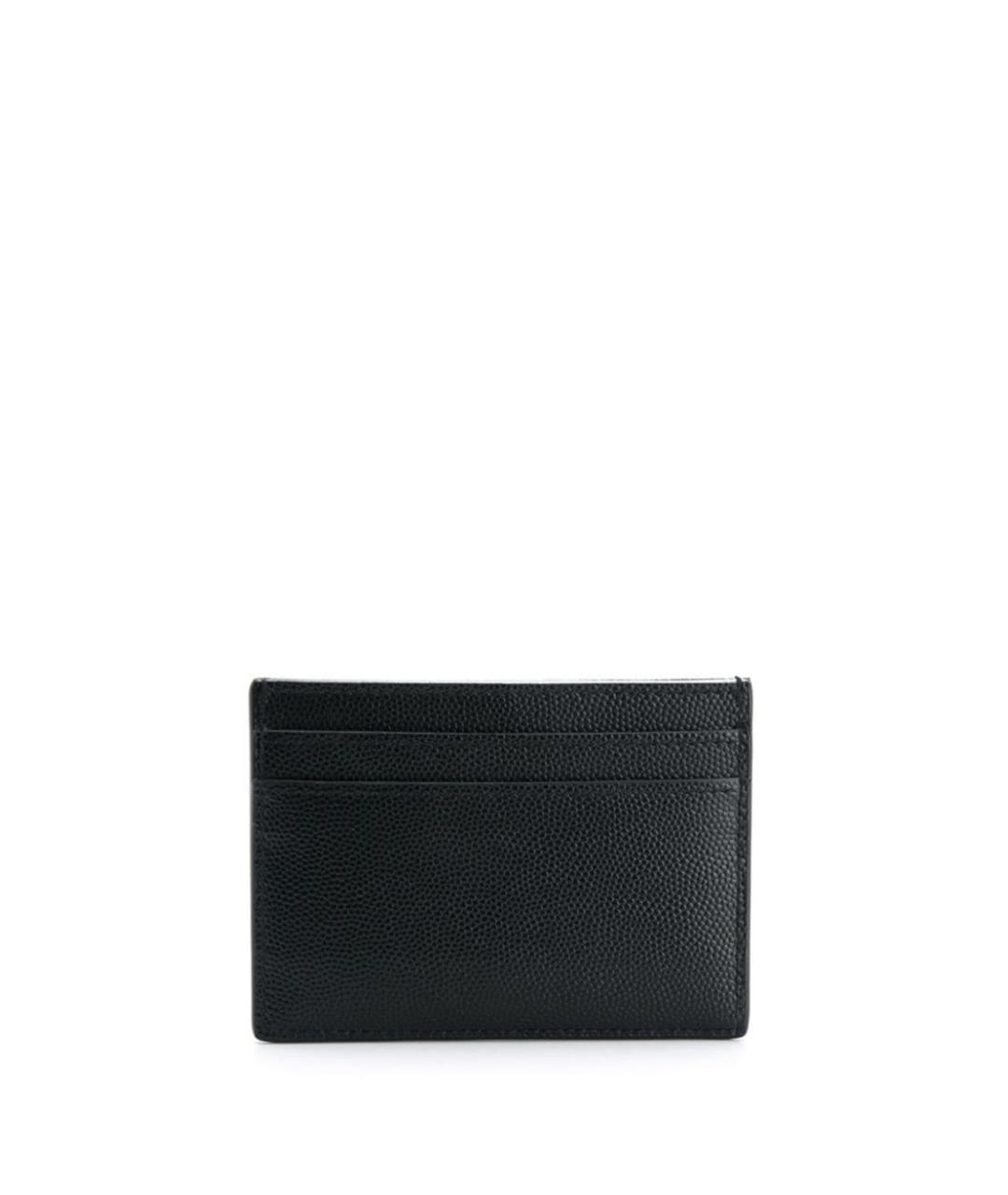 SAINT LAURENT Черный кожаный кардхолдер, фото 2